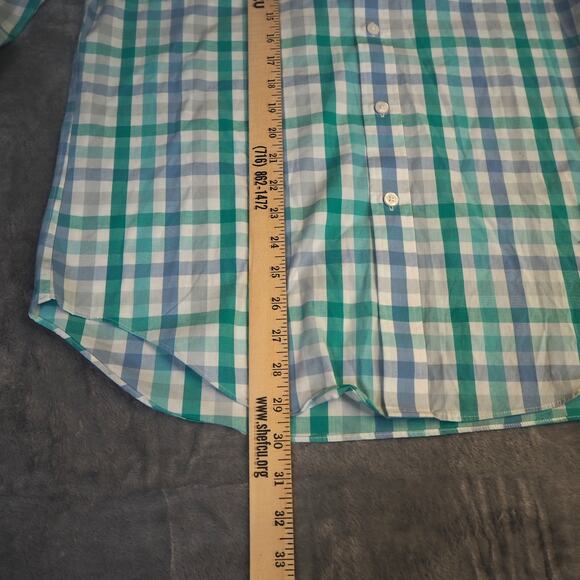J Crew Flex Wrinkle Free Plaid Button Down Men's Size L Slim Fit Cotton Elastane - Picture 6 of 12